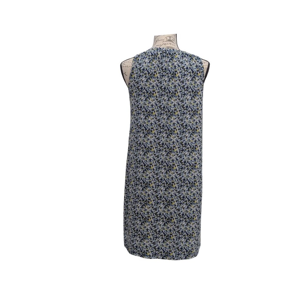 Michael Kors Floral Sleeveless Front Zip Shift Dress Navy Blue Women’s S - Picture 3 of 7
